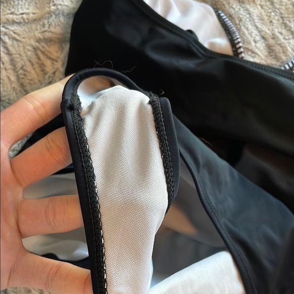 Black and White Striped One-Piece Swimsuit size medium - Picture 9 of 9